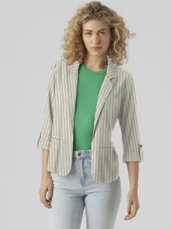VMJESMILO 3/4 LOOSE BLAZER WVN NOOS silver lining2