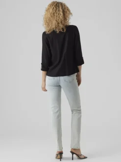 VMJESMILO 3/4 LOOSE BLAZER WVN NOOS black