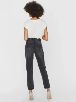 VMJOANA HR MOM ANKLE JEANS LI106 NOOS black