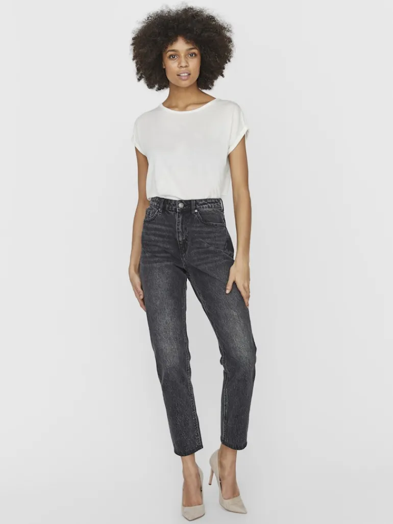 VMJOANA HR MOM ANKLE JEANS LI106 NOOS black