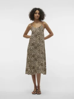 VMJOSIE CALF SINGLET DRESS WVN GA sandshell