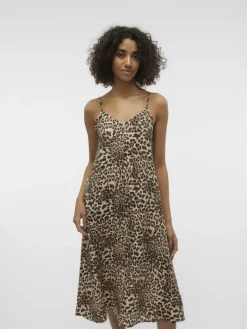 VMJOSIE CALF SINGLET DRESS WVN GA sandshell