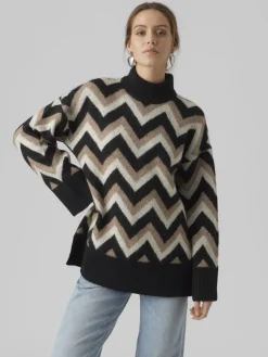 VMKALINA LS HIGHNECK LONG PULLOVER GA black1