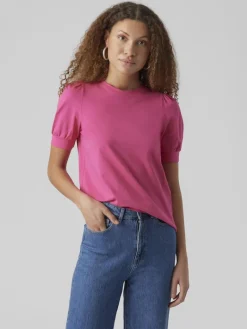 VMKERRY 2/4 O-NECK TOP VMA JRS NOOS pink yarrow