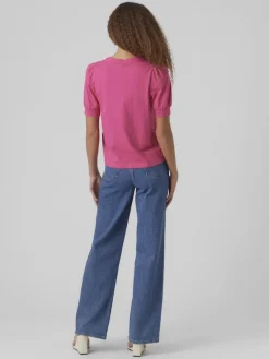 VMKERRY 2/4 O-NECK TOP VMA JRS NOOS pink yarrow