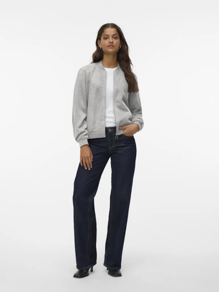 VMKIMIKO LS SHORT JERSEY BOMBER NOOS light grey melange