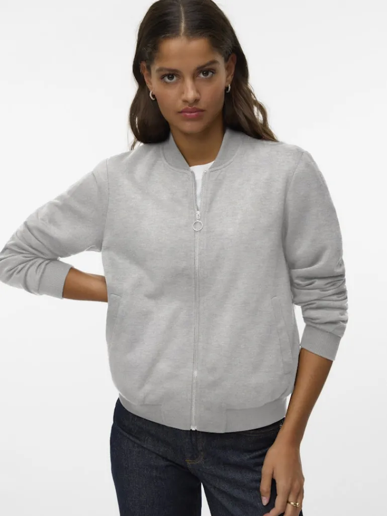 VMKIMIKO LS SHORT JERSEY BOMBER NOOS light grey melange