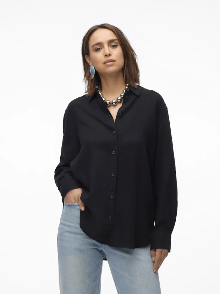 VMLINN LS SHIRT WVN NOOS black