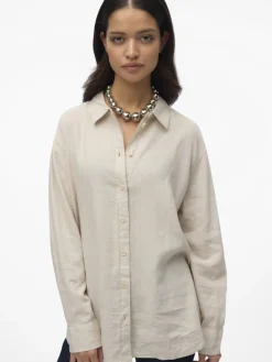 VMLINN LS SHIRT WVN NOOS moonbeam