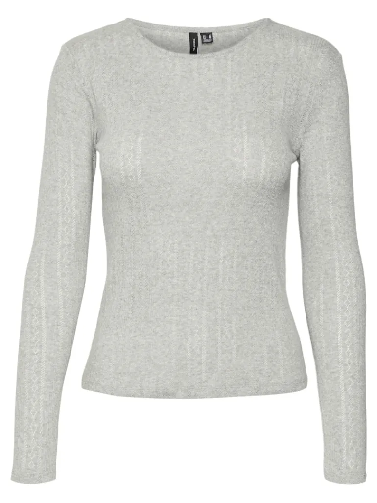 VMLISA POINTELLE LS TOP JRS NOOS light grey melange