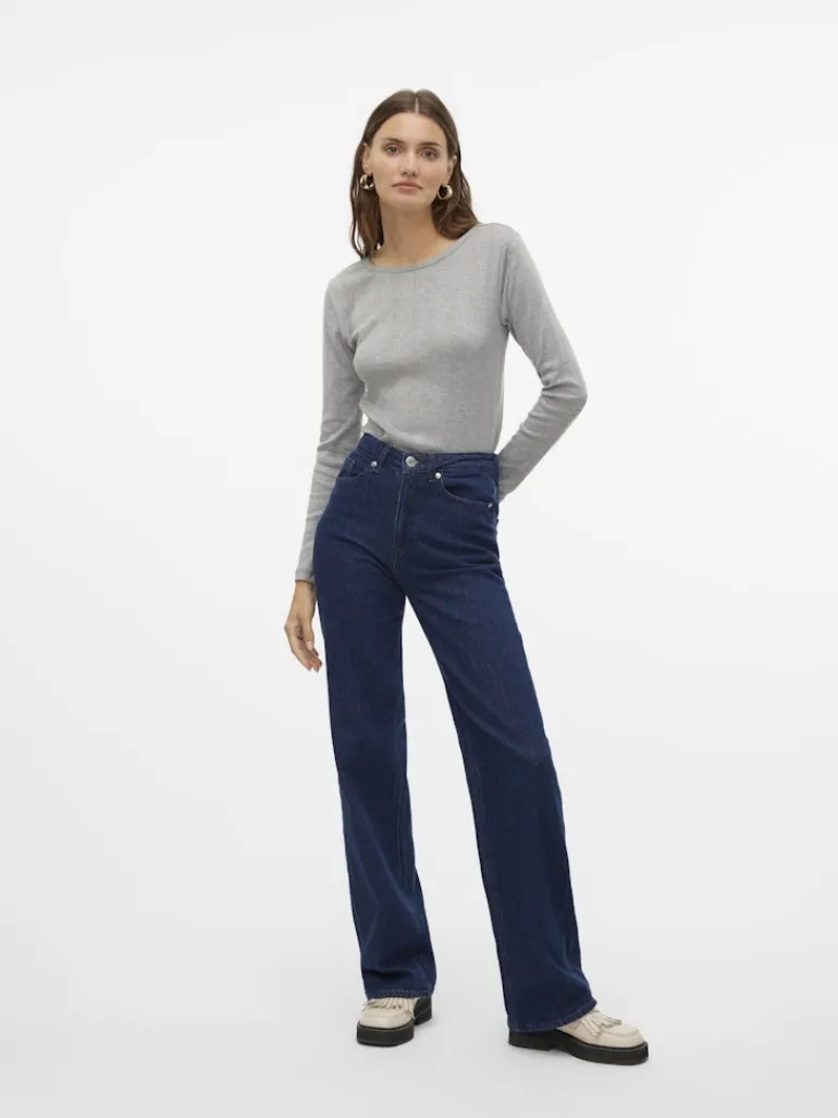 VMLISA POINTELLE LS TOP JRS NOOS light grey melange