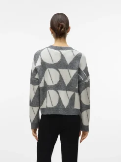 VMLOVE LS O-NECK PULLOVER BOO medium grey melange