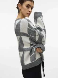 VMLOVE LS O-NECK PULLOVER BOO medium grey melange