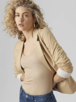 VMLUCCA LS SLIM JERSEY BLAZER NOOS irish cream