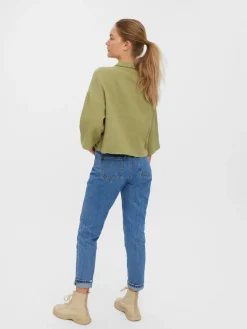 VMNATALI 3/4 CROP SHIRT WVN sage