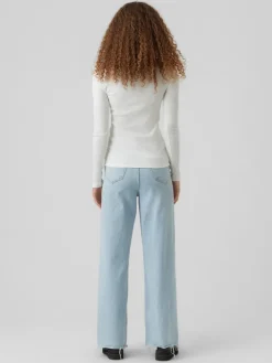 VMNATASHA LS PLACKET TOP NOOS snow white