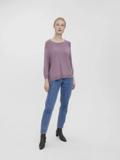 VMNELLIE GLORY 3/4 BOXY BLOUSE GA NOOS elderberry