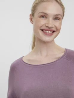 VMNELLIE GLORY 3/4 BOXY BLOUSE GA NOOS elderberry