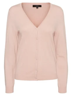 VMNELLIE GLORY LS V-NECK CARDIGAN COLOR sepia rose