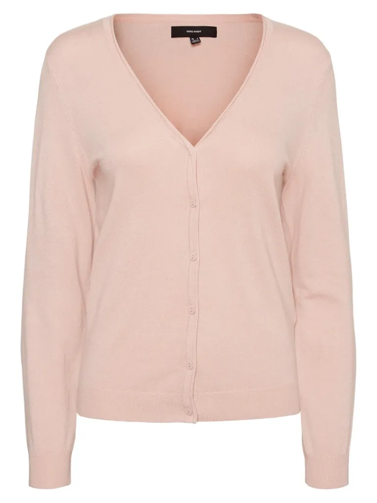 VMNELLIE GLORY LS V-NECK CARDIGAN COLOR sepia rose