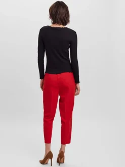 VMNEWAVA L/S O-NECK BABY LOCK TOP EXP black