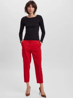 VMNEWAVA L/S O-NECK BABY LOCK TOP EXP black