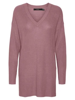 VMNEWLEXSUN LS LONG V-NECK PULLOVER nostalgia rose