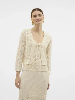VMNEWVERENA 3/4 V-NECK CARDIGAN BOO birch