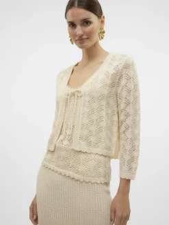 VMNEWVERENA 3/4 V-NECK CARDIGAN BOO birch