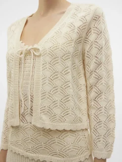 VMNEWVERENA 3/4 V-NECK CARDIGAN BOO birch