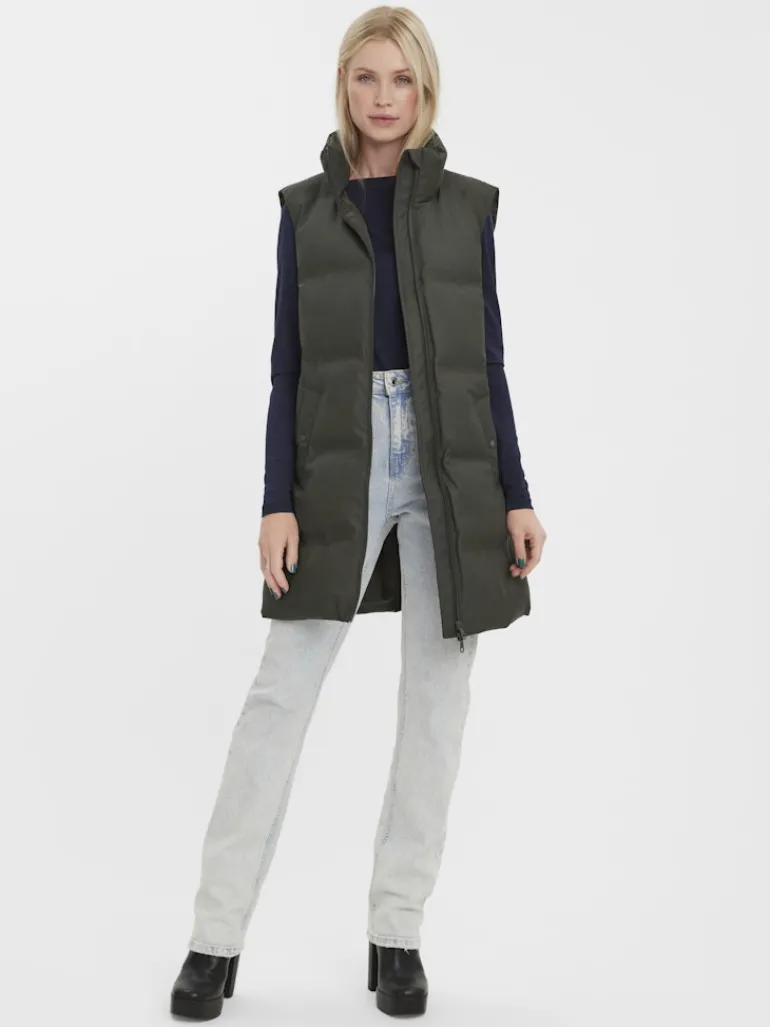 VMNOE COATED WAISTCOAT BOOS peat