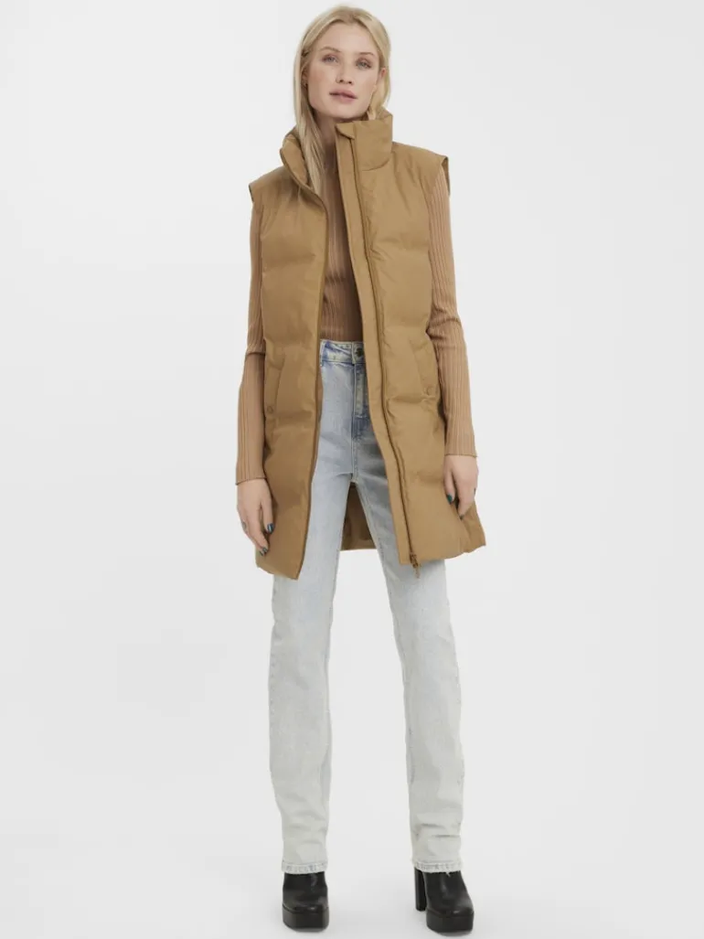 VMNOE COATED WAISTCOAT BOOS tigers eye