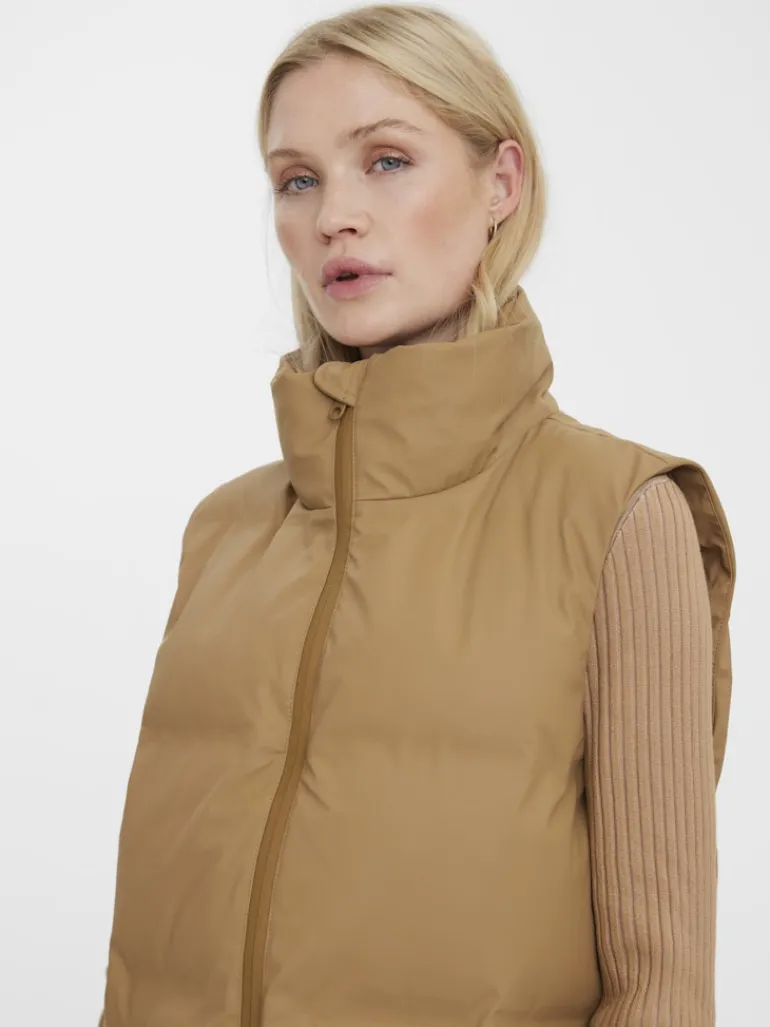 VMNOE COATED WAISTCOAT BOOS tigers eye