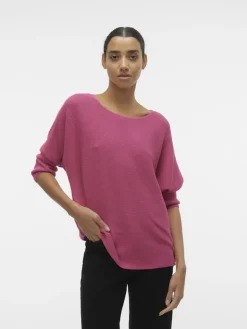 VMNORA 3/4 BOATNECK BLOUSE NOOS raspberry sorbet
