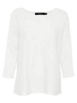 VMNORA 3/4 BOATNECK BLOUSE NOOS snow white