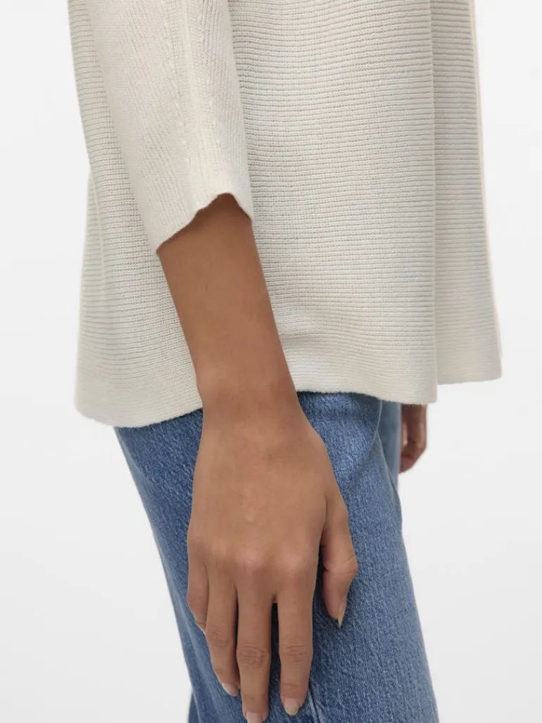 VMNORA 3/4 BOATNECK BLOUSE NOOS snow white