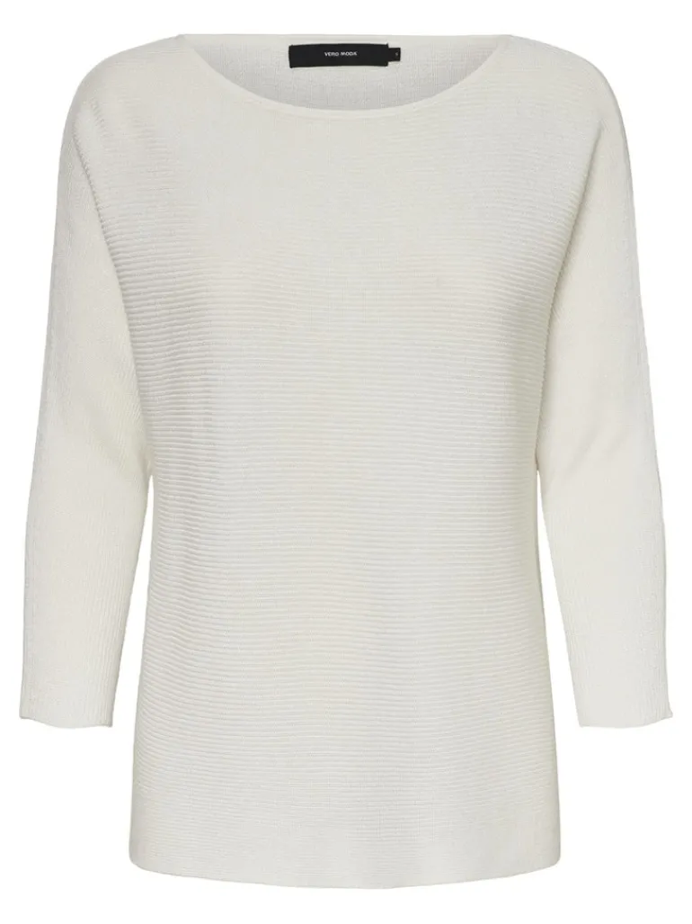 VMNORA 3/4 BOATNECK BLOUSE snow white