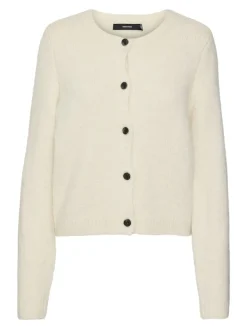 VMNOVAH LS O-NECK BUTTON CARDI GA NOOS birch