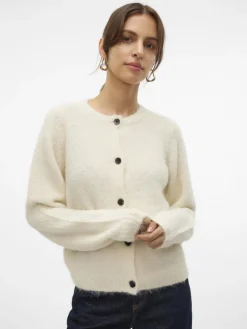 VMNOVAH LS O-NECK BUTTON CARDI GA NOOS birch