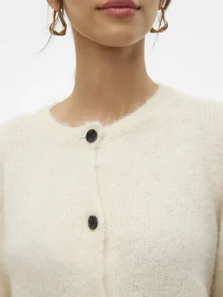 VMNOVAH LS O-NECK BUTTON CARDI GA NOOS birch