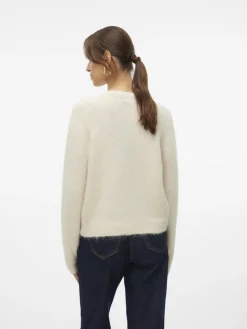 VMNOVAH LS O-NECK BUTTON CARDI GA NOOS birch