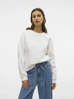 VMPERNILLE BEA LS SWEAT BOX JRS snow white