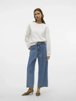 VMPERNILLE BEA LS SWEAT BOX JRS snow white