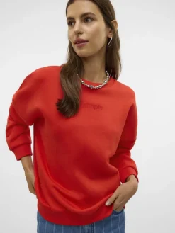 VMPERNILLE BEA LS SWEAT BOX JRS fiery red