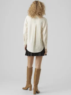 VMQUEENY LS OVERSIZE SHIRT WVN GA NOOS antique white