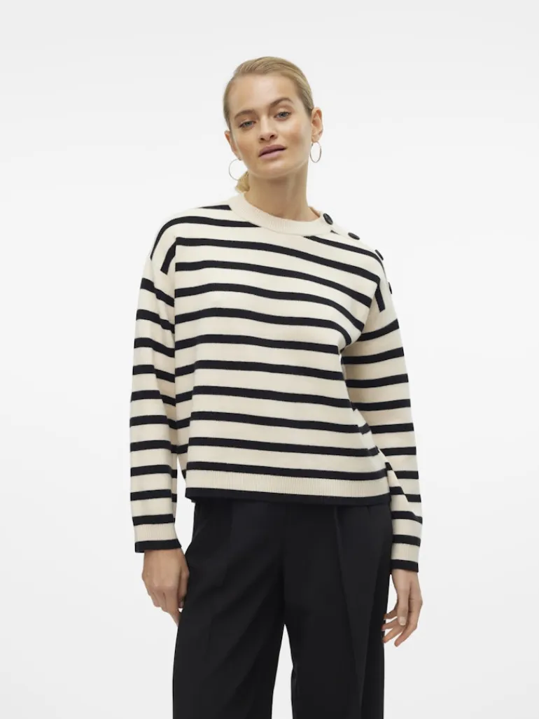 VMSABA LS O-NECK BUTTON PULLOVER GA NOOS birch1