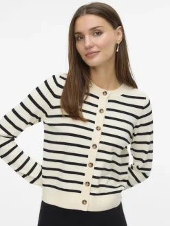 VMSABA PLAIN LS O-NECK CARDIGAN NOOS LX birch