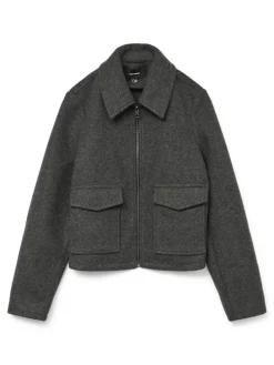 VMSAFIR SHORT JACKET GA NOOS dark grey melange