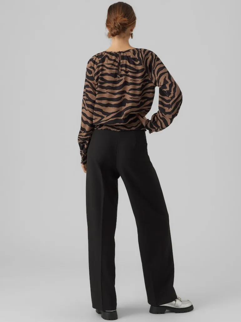 VMSHILAH NAJA LS SHORT TOP WVN GA brown lentil