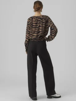 VMSHILAH NAJA LS SHORT TOP WVN GA brown lentil